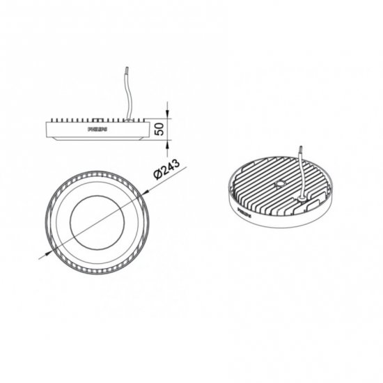 LED промишлен осветител тип камбана Philips BY020P LED100S/840 PSU WB GR Ledinaire IP65 97W 4000K 10000Lm