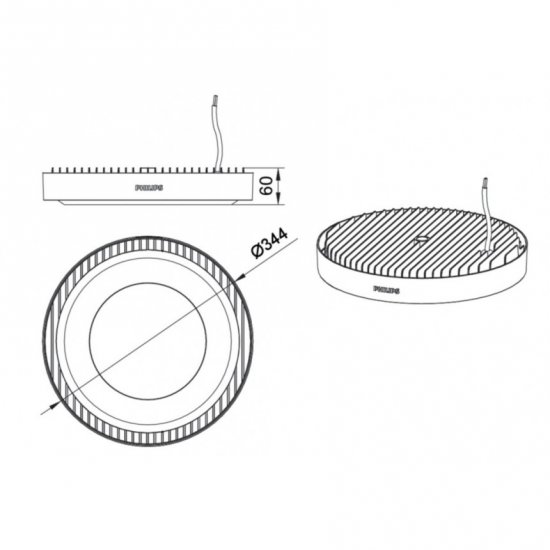 LED промишлен осветител тип камбана Philips BY021P LED200S/840 PSU WB GR Ledinaire IP65 190W 4000K 20000Lm
