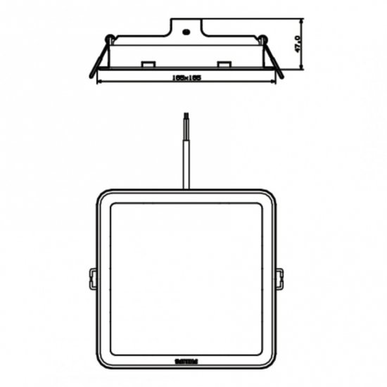 LED луна за вграждане Philips MESON 13W 4000K 1300Lm IP20 квадратна бяла 125х125мм