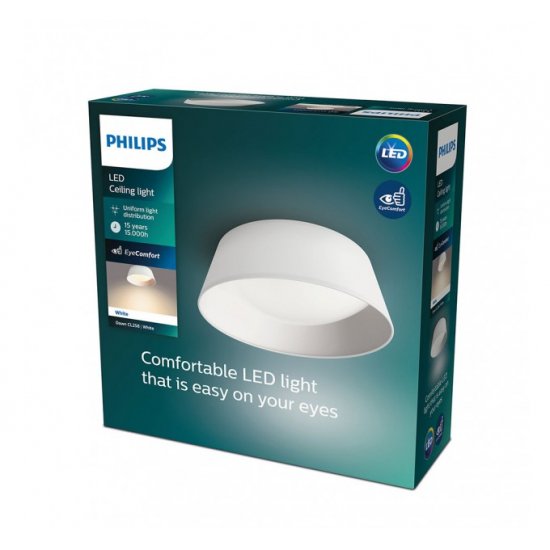 LED плафон Philips DAWN Eyecomfort 14W 3000K 1100Lm IP20 бял