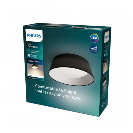 LED плафон Philips DAWN Eyecomfort 14W 3000K 1100Lm IP20 черен