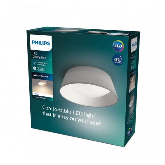 LED плафон Philips DAWN Eyecomfort 14W 3000K 1100Lm IP20 сив