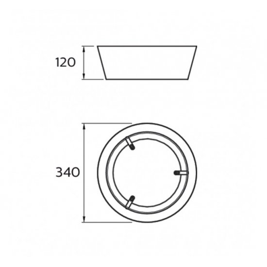 LED плафон Philips DAWN Eyecomfort 14W 3000K 1100Lm IP20 сив