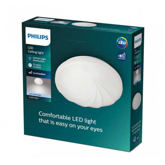 LED плафон Philips SHORE EyeComfort 17W 4000K 1900Lm IP20 бял