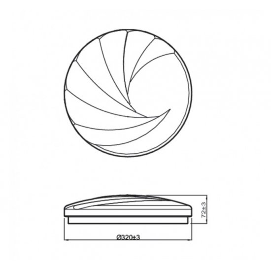 LED плафон Philips SHORE EyeComfort 17W 4000K 1900Lm IP20 бял