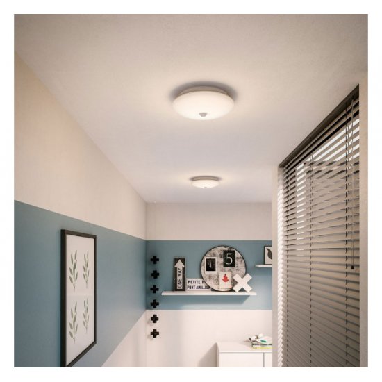LED плафон със сензор Philips MAUVE 6W 2700K 600Lm IP20 бял