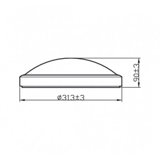 LED плафон влагозащитен Philips DORIS EyeComfort 17W 4000K 1700Lm IP44 хром