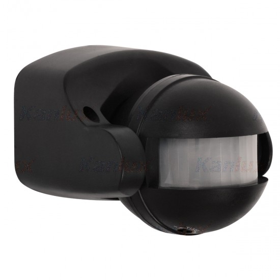 Сензор за движение PIR ALER JQ 30-B 160° IP44 max 1200W черен Kanlux