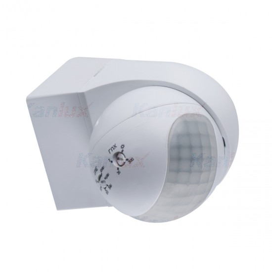 Сензор за движение PIR ALER MINI 140° IP44 max 800W бял Kanlux