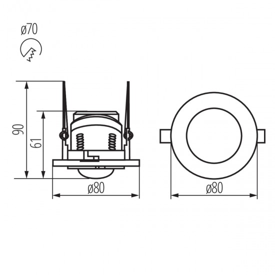 Сензор за движение PIR MERGE ADJ-O 360° IP20 max 800W бял Kanlux