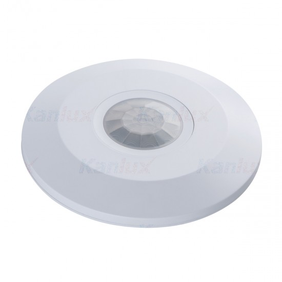 Сензор за движение PIR ZONA FLAT-W 360° IP20 max 2000W бял Kanlux