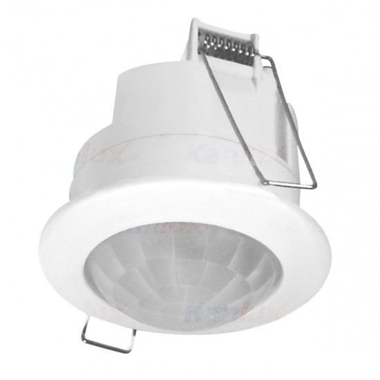 Сензор за движение за вграждане PIR MERGE JQ-O 360° IP20 max 2000W бял Kanlux
