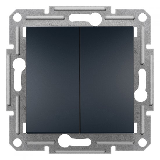 Механизъм ключ двоен девиаторен серия ASFORA антрацит