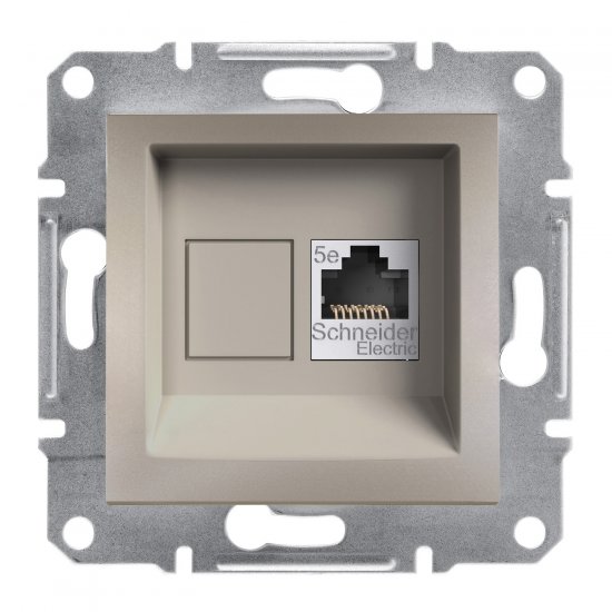 Механизъм розетка за компютър 1хCat5 RJ45 UTP серия Asfora бронз