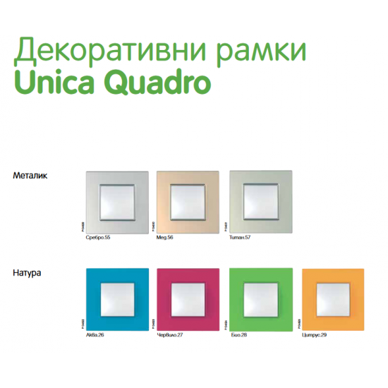 Декоративна рамка Unica Quadro тройна аква