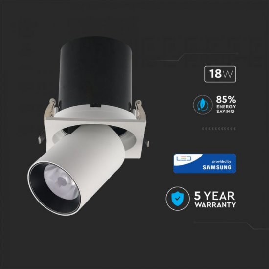 LED луна VT-419 Samsung chip 18W 4000K 1450Lm IP20 бяла