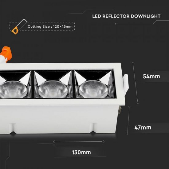 LED луна VT-2-12-1 Samsung chip 12W 2700K 960Lm IP20 бяла
