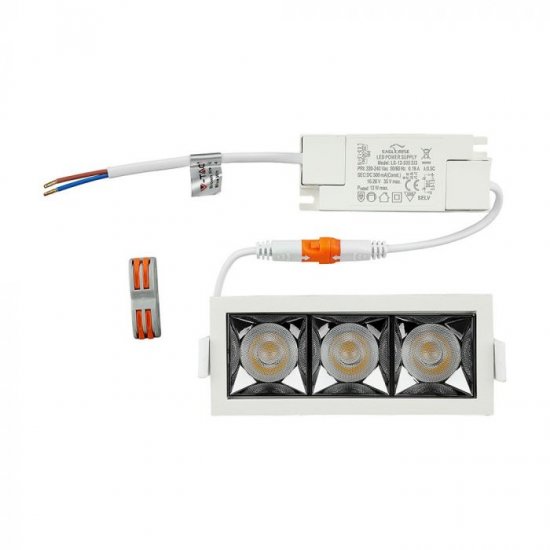 LED луна VT-2-12-1 Samsung chip 12W 2700K 960Lm IP20 бяла