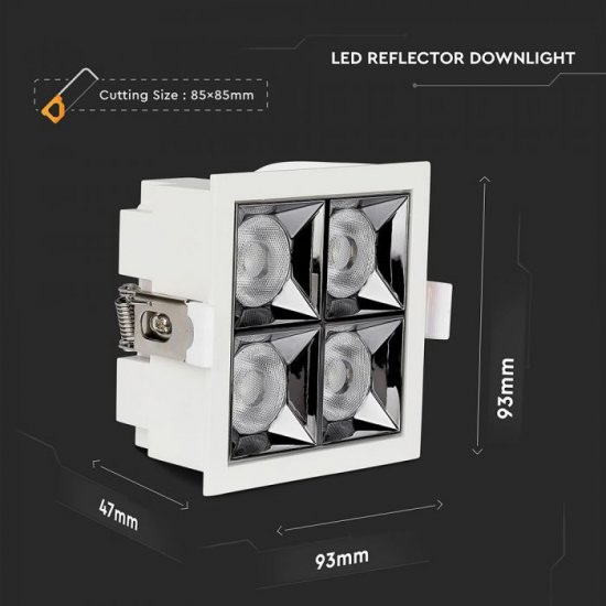 LED луна VT-2-16-1 Samsung chip 16W 2700K 1280Lm IP20 бяла