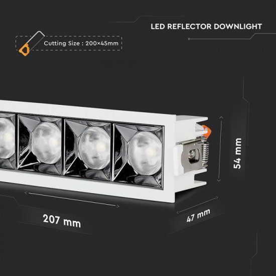 LED луна VT-2-21-1 Samsung chip 20W 2700K 1600Lm IP20 бяла