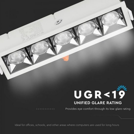 LED луна VT-2-21-1 Samsung chip 20W 2700K 1600Lm IP20 бяла