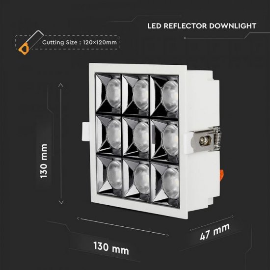 LED луна VT-2-36-1 Samsung chip 36W 2700K 2880Lm IP20 бяла