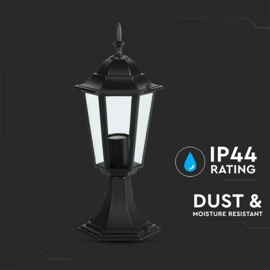 Градински фенер стоящ 30см VT-753 Е27 max 40W IP44 черен