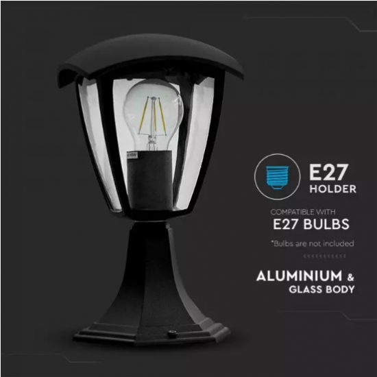 Градински фенер стоящ VT-734 Е27 max 40W IP44 черен