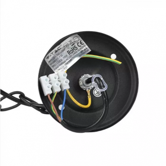 Градински фенер висящ VT-735 Е27 max 40W IP44 черен