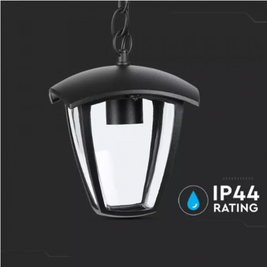 Градински фенер висящ VT-735 Е27 max 40W IP44 черен