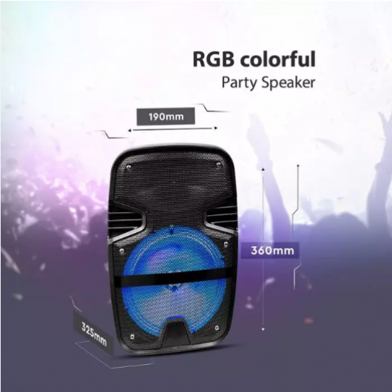 Мобилна Party колона + микрофон VT-6208 15W RGB IP20 + дистанционно управление