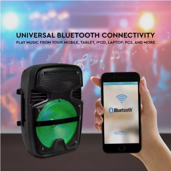 Мобилна Party колона + микрофон VT-6208 15W RGB IP20 + дистанционно управление