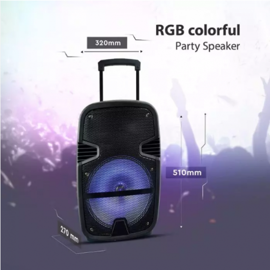 Мобилна Party колона + микрофон VT-6212 35W RGB IP20 + дистанционно управление