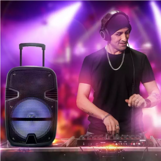 Мобилна Party колона + микрофон VT-6212 35W RGB IP20 + дистанционно управление