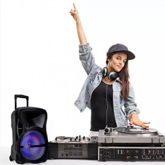 Мобилна Party колона + микрофон VT-6315 50W RGB IP20 + дистанционно управление