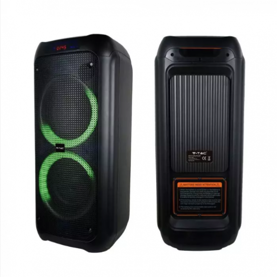 Мобилна Party колона + микрофон VT-6308-2 40W RGB IP20 + дистанционно управление