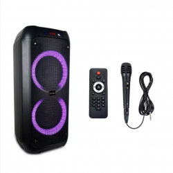 Мобилна Party колона + микрофон VT-6308-2 40W RGB IP20 + дистанционно управление