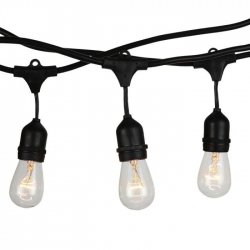Поредица фасонки VT-7135 10хЕ27 с кабел и щепсел 5м IP54 черен