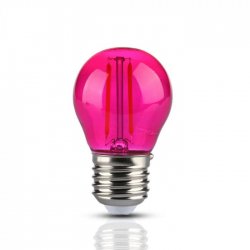 LED крушка Filament Е27 VT-2132 2W розова 60Lm