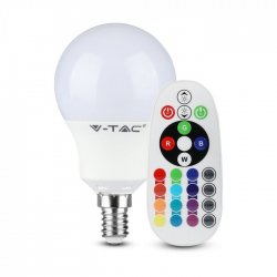 LED крушка E14 VT-2234 3.5W RGB+4000К 320Lm димируема чрез дистанционно управление P45