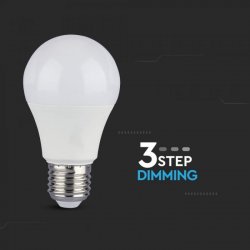 LED крушка E27 VT-2011 9W 4000К 806Lm 3 степенно димиране A60