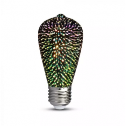 LED крушка 3D ST64 E27 VT-2223 3W 3000К 25Lm