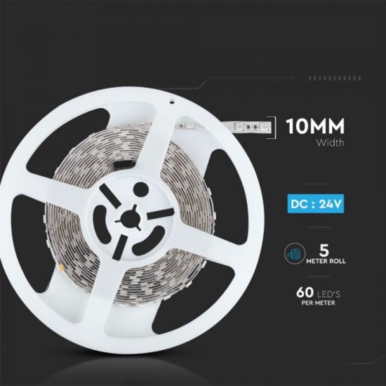 LED лента VT-5050-60 24V SMD 50х50 60/м 9W/м 3000К 600Lm/м IP20 /опаковка 5м=45W/