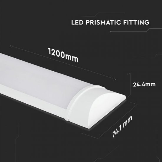 LED линейно тяло VT-8330 30W 4000K 4800lm IP20 120см 160Lm/W