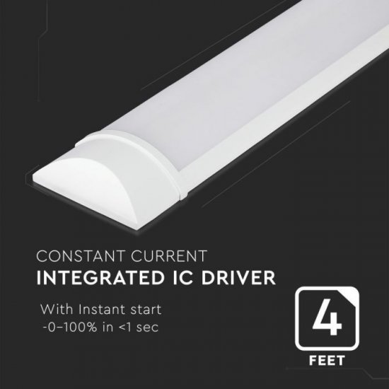LED линейно тяло VT-8330 30W 4000K 4800lm IP20 120см 160Lm/W