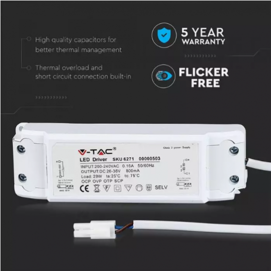 Драйвер за LED панел 29W Flicker Free