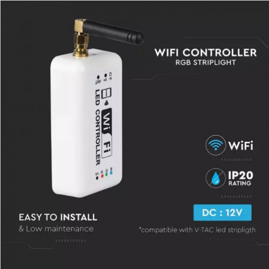 Wi-Fi RGB контролер за LED ленти 12V DC