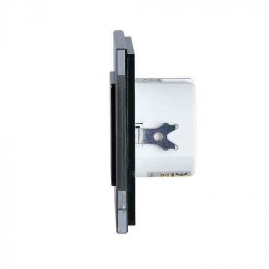 Сензор за движение микровълнов VT-8084-W 180° IP20 max 300W (LED) тип ключ за вграждане черен