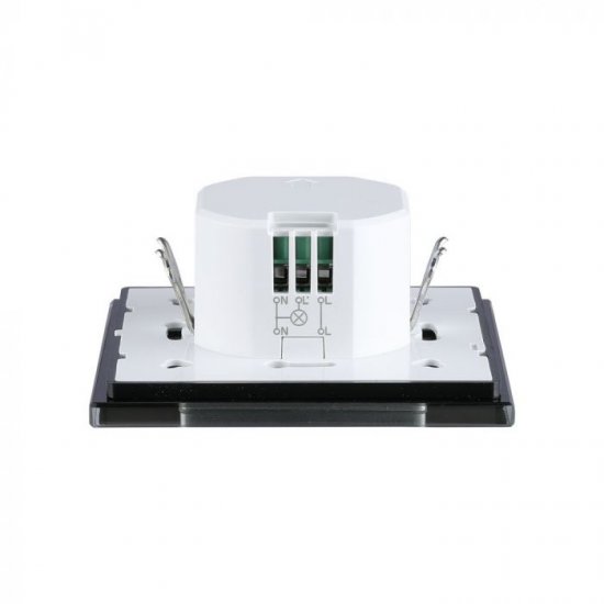 Сензор за движение микровълнов VT-8084-W 180° IP20 max 300W (LED) тип ключ за вграждане черен