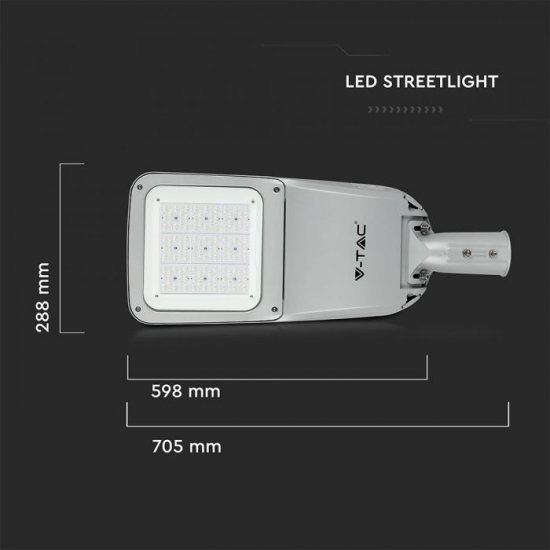 LED уличен осветител SAMSUNG CHIP VT-120ST 120W 4000K 15600Lm IP65 130Lm/W